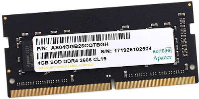 Модуль памяти DDR4 SODIMM 4Gb DDRDDR2666 Apacer (ES.04G2V.KNH)