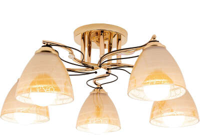 Люстра Hiper Gabriella H011-5 потолоч. золотистый/хром