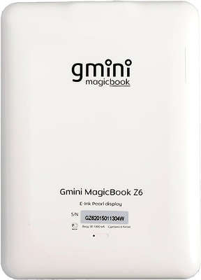 Электронная книга 6" Gmini MagicBook Z6, белая