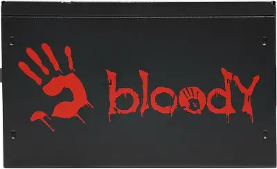 Блок питания Bloody ATX 700W BD-PS700W 80 PLUS WHITE (20+4pin) APFC 120mm fan color LED 6xSATA RTL