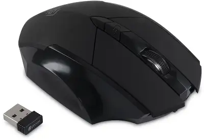 Мышь Оклик 780GW черный оптическая 3200dpi беспров. USB для ноутбука 6but (1903012)