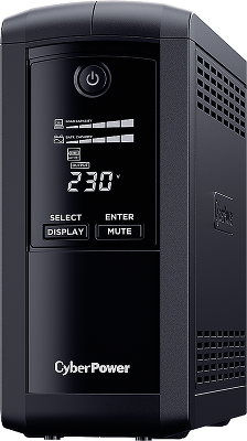 Источник бесперебойного питания/ UPS CyberPower VP1000ELCD Line-Interactive 1000VA/550W USB/RS-232/RJ11/45 (4 EURO)