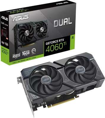 Видеокарта ASUS NVIDIA nVidia GeForce RTX 4060Ti DUAL-RTX4060TI-A16G 16Gb DDR6 PCI-E HDMI, 3DP