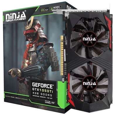 Видеокарта Ninja (Sinotex) GTX1050Ti 4GB 128bit GDDR5 DVI-D DP HDMI 2FAN RTL {20}