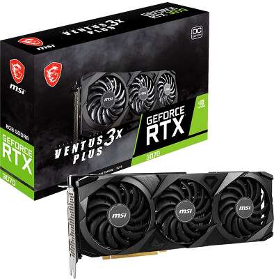 Видеокарта MSI NVIDIA nVidia GeForce RTX 3070 VENTUS 3X PLUS 8Gb DDR6 PCI-E HDMI, 3DP LHR