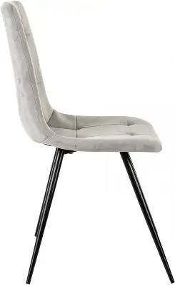 Стул для дома Бюрократ CH-K1_4 комплект 4шт св.серый Holland 09 металл черный на ножках (CH-K1_1/HL09_4)