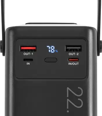 Мобильный аккумулятор Digma DGPF30B 30000mAh QC3.0/PD3.0 22.5W 3A 4xUSB-A/2xUSB-C черный (DGPF30B22PBK)