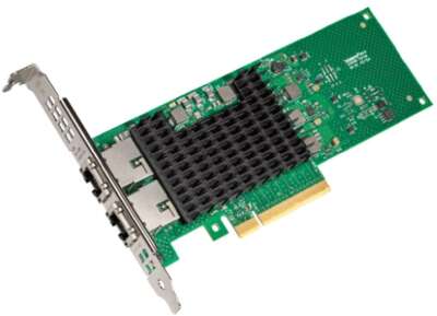 Intel X710T2LBLK Сетевая карта/ Intel® Ethernet Network Adapter X710-T2L, Dual Ports RJ45, X710-AT2, 10GbE/5GbE/2.5GbE/1GbE/100Mb, PCIe v3.0 (8.0GT/s), QoS, VMDq, SR-IOV, iSCSI/NFS