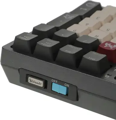 Клавиатура A4Tech Bloody WS98 Pixels Red механическая темно-серый/белый USB беспроводная BT/Radio Multimedia for gamer LED (WS98)