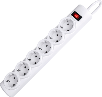 Сетевой фильтр Defender DFS 153 3 м, белый, 6 розеток/ Surge Protector Defender DFS 153 3m, white, 6 outlets