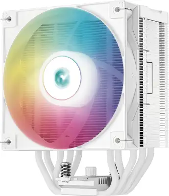Устройство охлаждения(кулер) Deepcool AG500 Digital ARGB Soc-AM5/AM4/1200/1700/1851 белый 4-pin 29.4dB Al+Cu LCD 240W 845gr Ret (R-AG500-WHADMN-G-1)