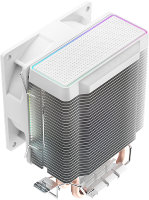 Кулер для процессора Ocypus Gamma A20 WH ARGB, 92mm FARGB FAN, Top FARGB Panel, 2 HEAT PIPES, 3-PIN, 1900 RPM, 21DBA, HYDRO BEARING, LGA115X/1200/1700/18XX, AM4/AM5