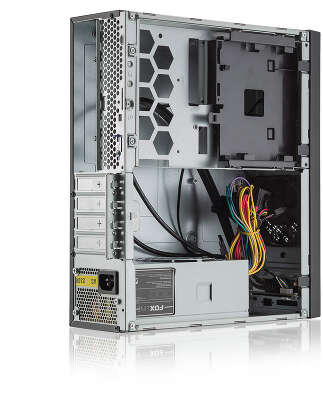 Корпус с блоком питания 300Вт./ Case Foxline FL-1001 mATX case, black, w/PSU TFX 300W, w/2xUSB2.0+2xUSB3.0, w/1xcombo audio, w/pwr cord, w/ 8cm FAN