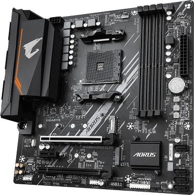 Материнская плата/ MB GIGABYTE AMD B550 sAM4, 4xDDR4(128GB), DVI-D/HDMI 2.1, 1xPCIe 4.0x16, 1xPCIe 3.0x16, 1xPCIe 3.0, 1xLAN, 4xSATA 6Gb/s, 2xM.2, 4xUSB 3.2, 4xUSB 2.0, 1xPS/2, mATX