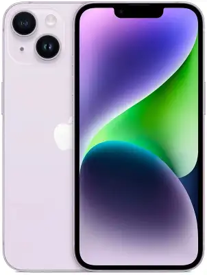 Смартфон Apple A2882 iPhone 14 128Gb 6Gb фиолетовый моноблок 3G 4G 1Sim 6.1" 1170x2532 iOS 16 12Mpix 802.11 a/b/g/n/ac/ax NFC GPS GSM900/1800 GSM1900 Protect