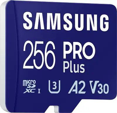Карта памяти 256 Гб Micro SDXC Samsung PRO Plus Class 10 UHS-I с адаптером [MB-MD256SA]