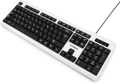 Клавиатура Гарнизон GK-110L, подсветка, USB, чёрно-белая