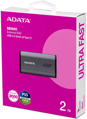 Внешний 2Tb [AELI-SE880-2TCGY] SSD ADATA Elite SE880