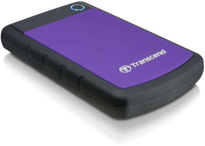 Внешний диск 2 ТБ Transcend Portable противоударный [TS2TSJ25H3P] USB3.0 фиолетовый