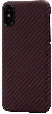Чехол из арамидного волокна для iPhone X Pitaka Aramid MagCase, Black/Red [KI8003X]