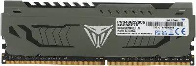 Память DDR4 8Gb 3200MHz Patriot PVS48G320C6 Viper Steel RTL Gaming PC4-25600 CL16 DIMM 288-pin 1.35В с радиатором Ret