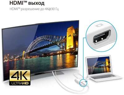 Переходник j5create USB-C на HDMI и USB Type-A 3.0/Power Delivery