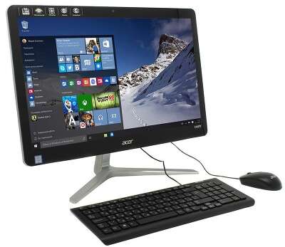 Моноблок Acer Aspire Z24-880 23.8" FHD i3-7100T/8/1000/Multi/WF/BT/Cam/W10,серебристый