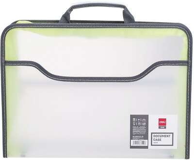 Папка-портфель Deli E38129 1 отдел. A4 полипропилен 0.65мм ассорти