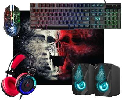 Defender Игровой набор Tor MHP-127 мышь+клав.+гарн.+ков.+колонка