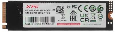 Накопитель SSD M.2 2280 1TB NVMe PCIE 5.0 x4 14000/13000 SMAR-980S-1TCI ADATA