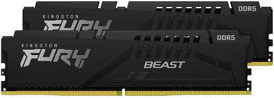 Память оперативная/ Kingston 64GB 5600MT/s DDR5 CL40 DIMM (Kit of 2) FURY Beast Black XMP