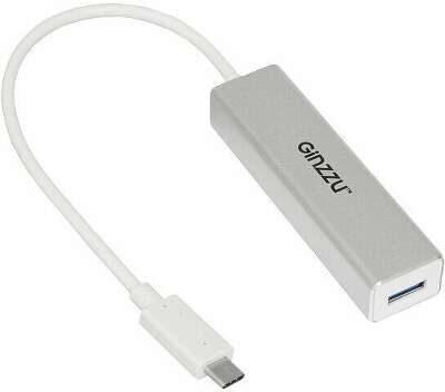 Концентратор USB 3.0 HUB Ginzzu GR-518UB TYPE C, 4 порта USB3.0, 20см кабель
