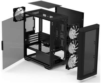 Корпус MiniTower Zalman M4 black (mATX, без БП, ARGB, USB2.0 Type-A + 2xUSB3.2 Type-A) (Zalman M4 Black)