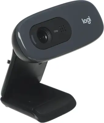 Камера Web Logitech HD Webcam C270 черный 0.9Mpix (1280x720) USB2.0 с микрофоном (960-000999)