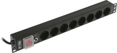 Блок распределения питания Lanmaster TWT-PDU19-16A8P-1.8 гор.размещ. 8xSchuko базовые 16A Schuko 1.8м
