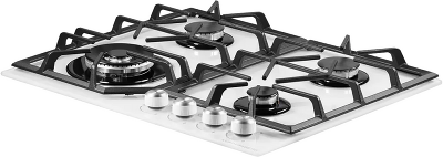 Газовая варочная поверхность Kuppersberg/ KITCHEN RETAIL / Газовая варочная поверхность, закаленное стекло, ширина 60 см, 4 газовые конфорки, WOK конфорка(3,8 кВт), автоподжиг, газ-контроль, чугунные решетки, цвет белый