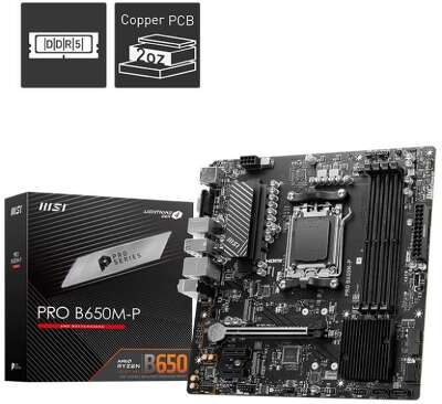 Материнская плата AMD B650 SAM5 MATX PRO B650M-P MSI