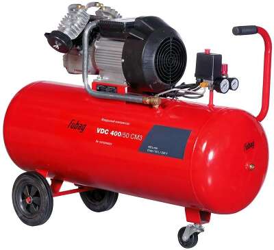 Компрессор поршневой Fubag VDC 400/50 CM3 масляный 400л/мин 50л 2200Вт красный/черный