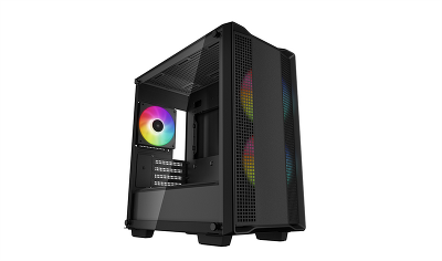 корпус Deepcool CC360 ARGB без БП, боковое окно (закаленное стекло), черный, mATX