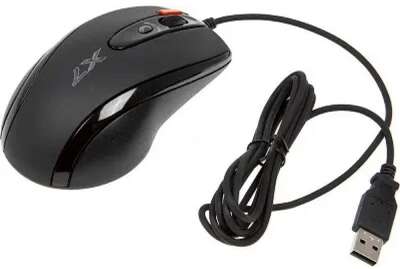 Мышь игровая A4Tech X-718BK , черный , оптическая, 3000dpi , USB, 6 кнопок, RTL {20} (758994/94398)