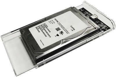 Внешний корпус для HDD/SSD AgeStar 3UB2P6C SATA III USB3.0 пластик прозрачный 2.5
