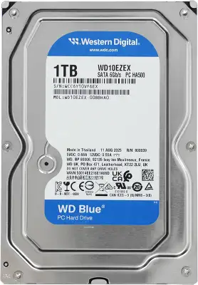 Жесткий диск WD SATA-III 1TB WD10EZEX Desktop Caviar Blue (7200rpm) 64Mb 3.5