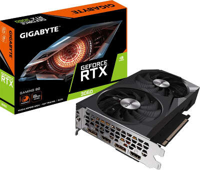 Видеокарта GIGABYTE NVIDIA nVidia GeForce RTX 3060 GAMING 8Gb DDR6 PCI-E 2HDMI, 2DP