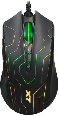 Мышь A4Tech X89 Maze черный оптическая 2400dpi USB 8but (X89 (MAZE))
