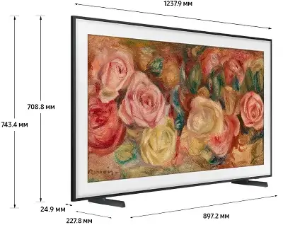 Телевизор QLED Samsung 55" QE55LS03DAUXRU The Frame черный 4K Ultra HD 120Hz DVB-T2 DVB-C DVB-S2 USB WiFi Smart TV (RUS)
