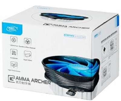 Cooler Deepcool GAMMA ARCHER {Soc-1150/1155/1156/AM2+/AM3+/FM1/FM2, 3pin, 21dB, Al, 95W, 301g, clamp}