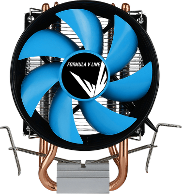 Кулер для процессора Formula V Line Verkho 2, 90mm FAN, 2 HEAT PIPES, 4-PIN PWM, 800-2000 RPM, 15-25DBA, HYDRO BEARING, LGA1700/1200/115x/775, AM5/AM4/AM3+/AM3/AM2+/AM2/FM2/FM1