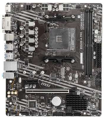 MSI B550M-A PRO Soc-AM4 AMD B550 2xDDR4 mATX AC`97 8ch(7.1) GbLAN RAID+DVI+HDMI