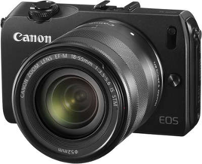 Цифровая фотокамера Canon EOS-M black kit (18-55 мм f/3.5-5.6 IS STM)