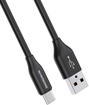 Кабель Riversong Beta20 USB(m)-USB Type-C (m) 2м, черный 3A